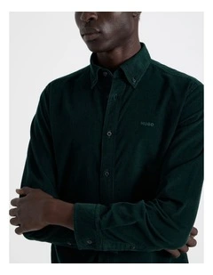 Epazo Cord Long Sleeve Shirt Open Green