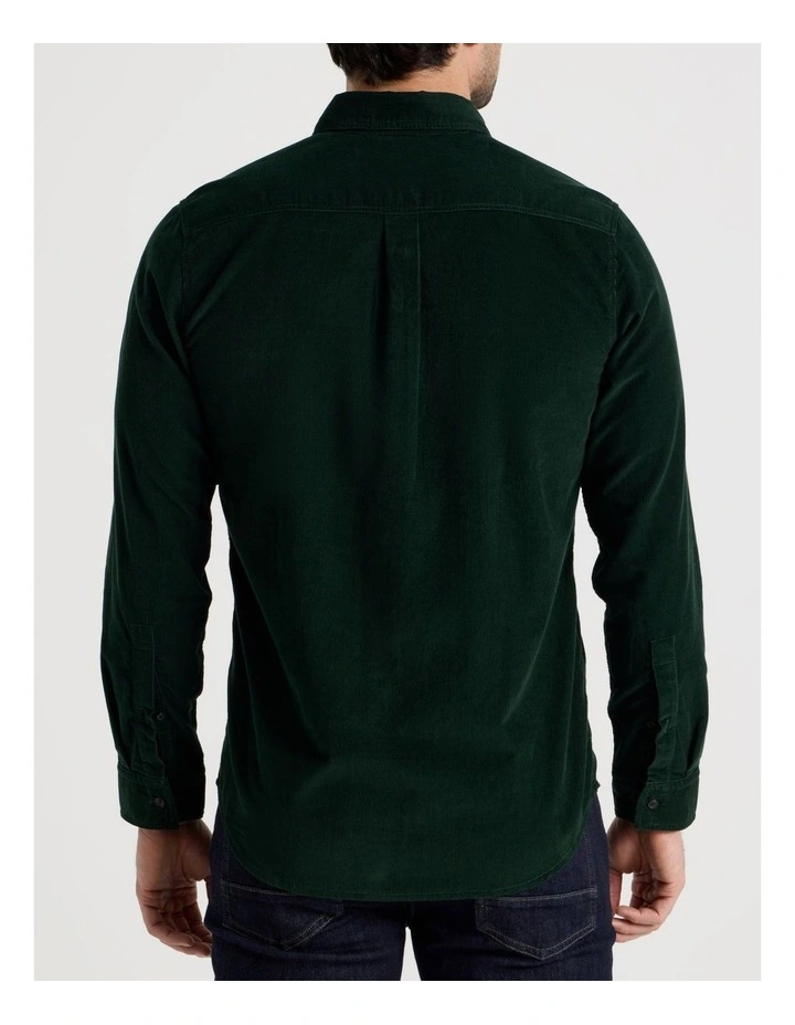Epazo Cord Long Sleeve Shirt  Open Green image 3