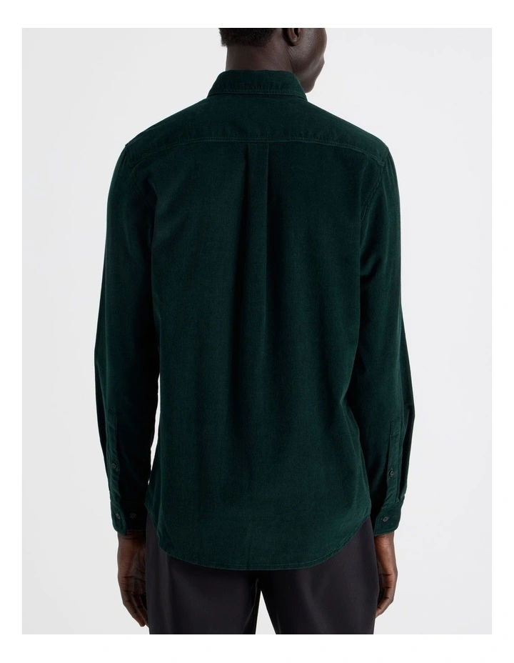 Epazo Cord Long Sleeve Shirt  Open Green image 4