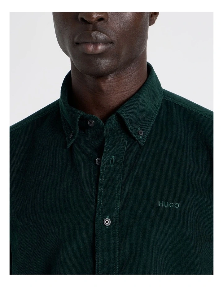 Epazo Cord Long Sleeve Shirt  Open Green image 5
