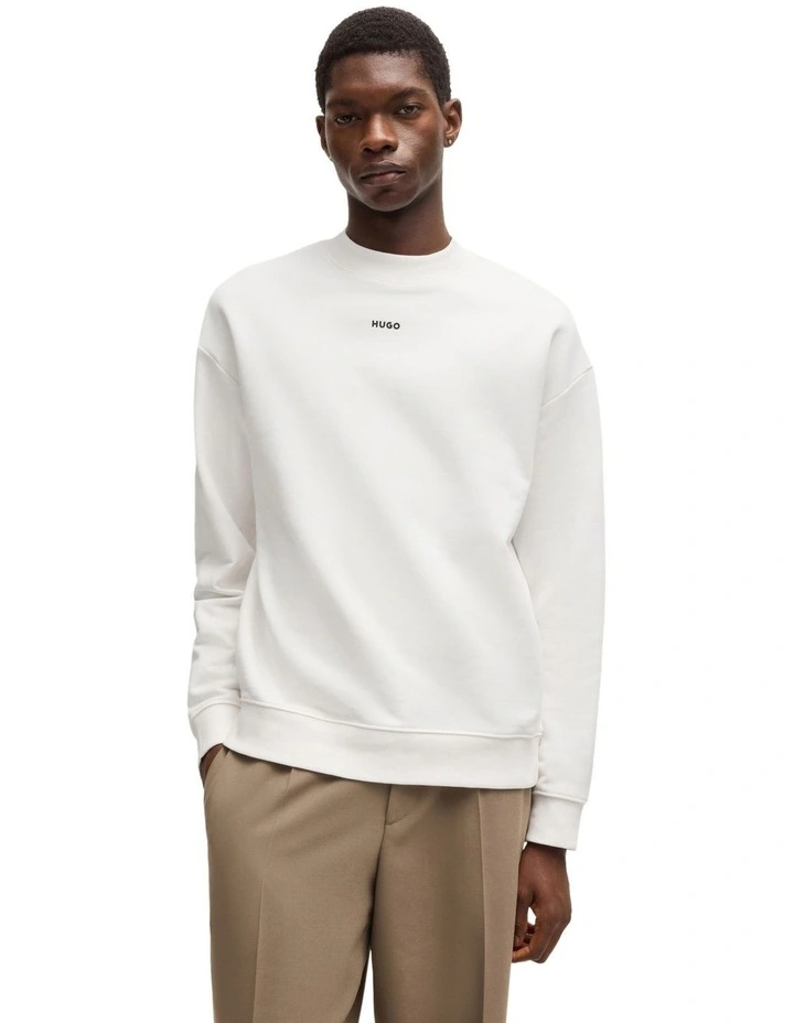 Dapo Crew Neck Sweat Top in Natural image 1
