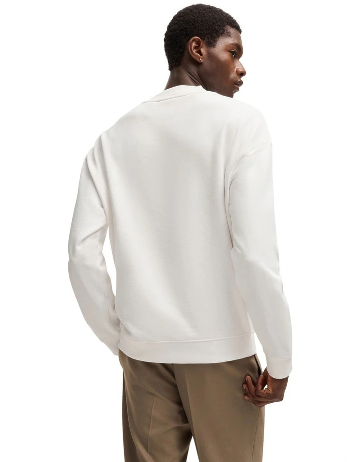 Dapo Crew Neck Sweat Top in Natural image 2