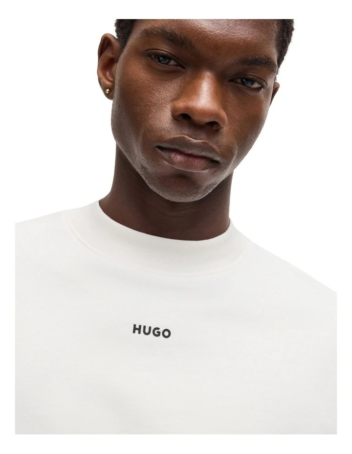 Dapo Crew Neck Sweat Top in Natural image 3