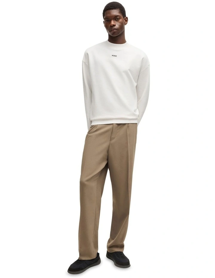 Dapo Crew Neck Sweat Top in Natural image 4