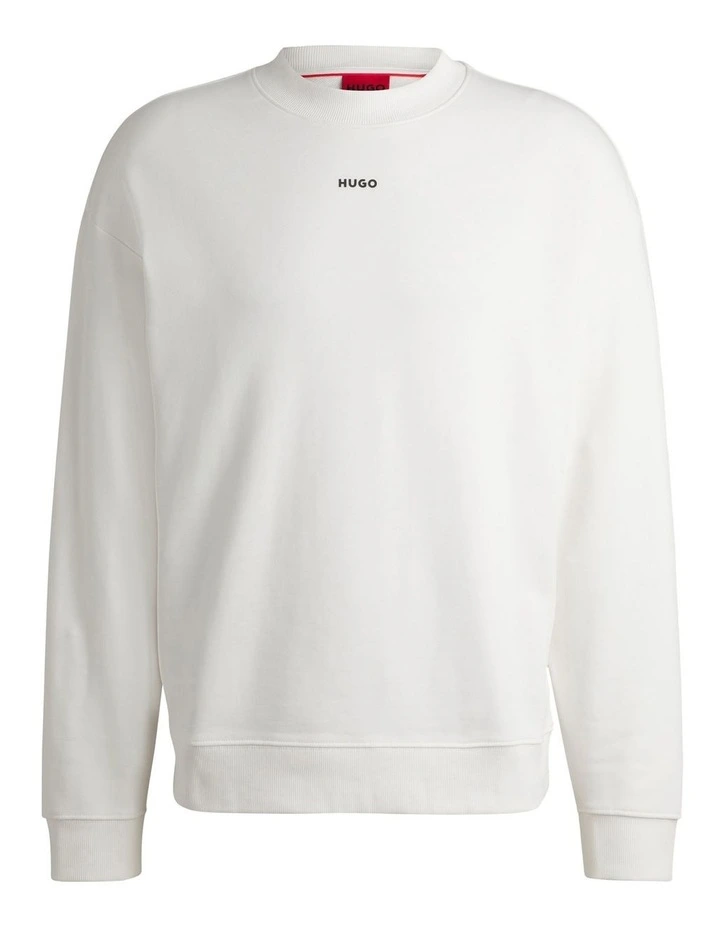 Dapo Crew Neck Sweat Top in Natural image 5
