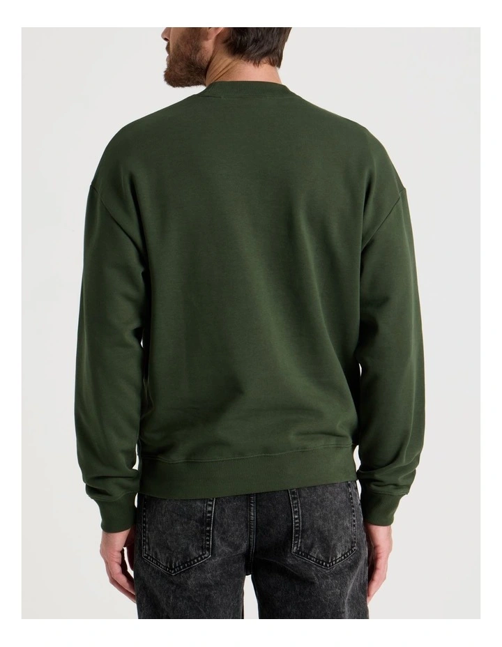 Dapocrew Sweat Top Dark Green image 3