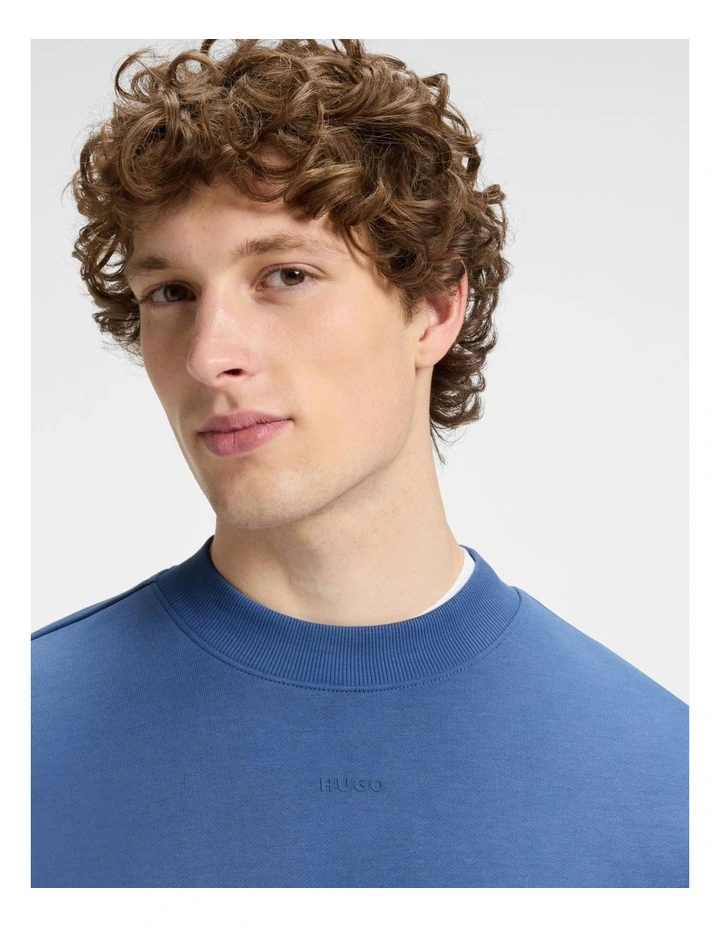 Dapocrew Sweat Top in Medium Blue image 3