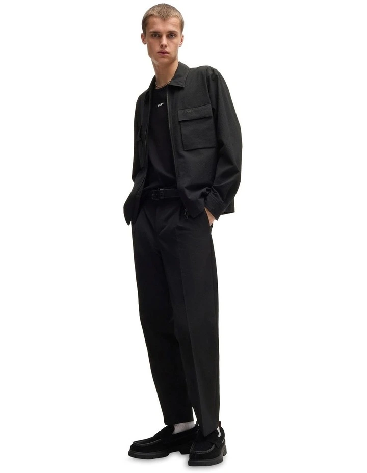 Eselio Seersucker Jacket in Black image 4