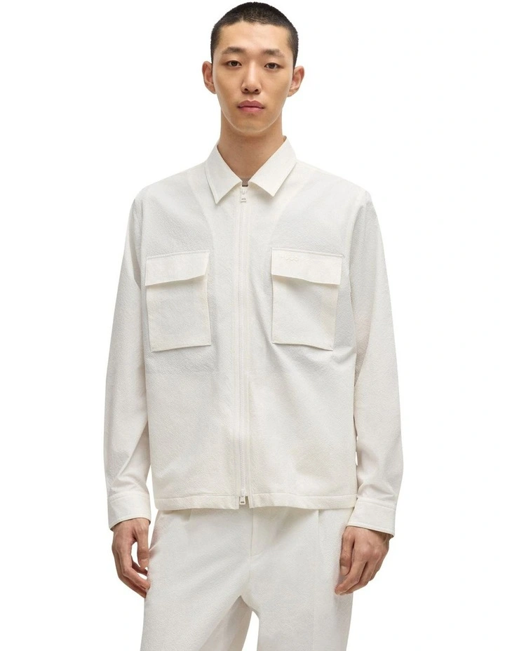 Eselio Seersucker Jacket in Natural image 1