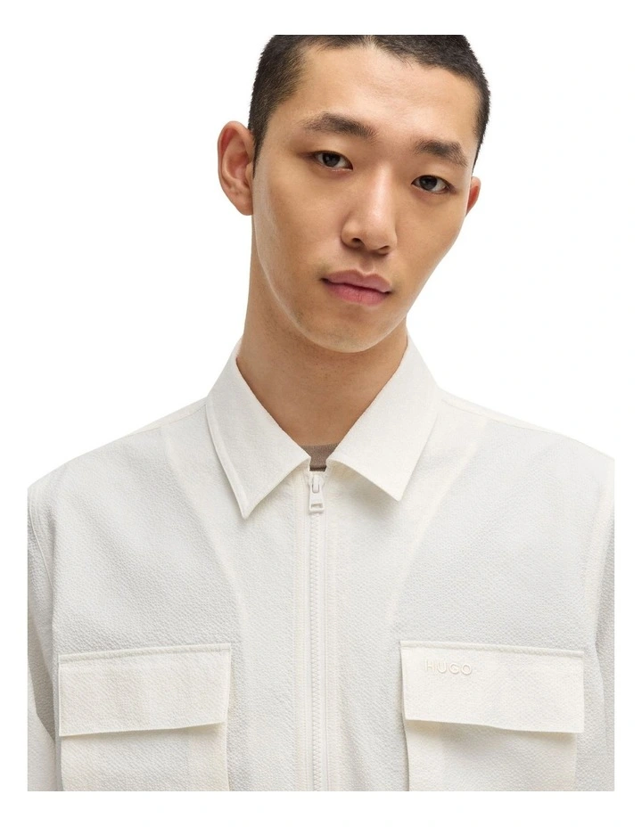 Eselio Seersucker Jacket in Natural image 3