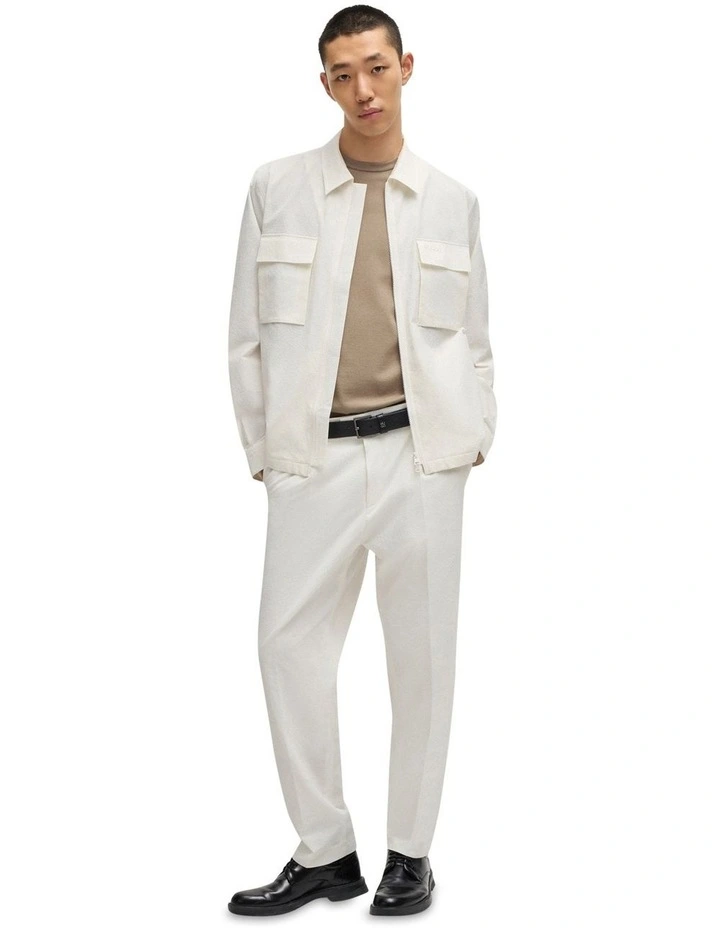 Eselio Seersucker Jacket in Natural image 4