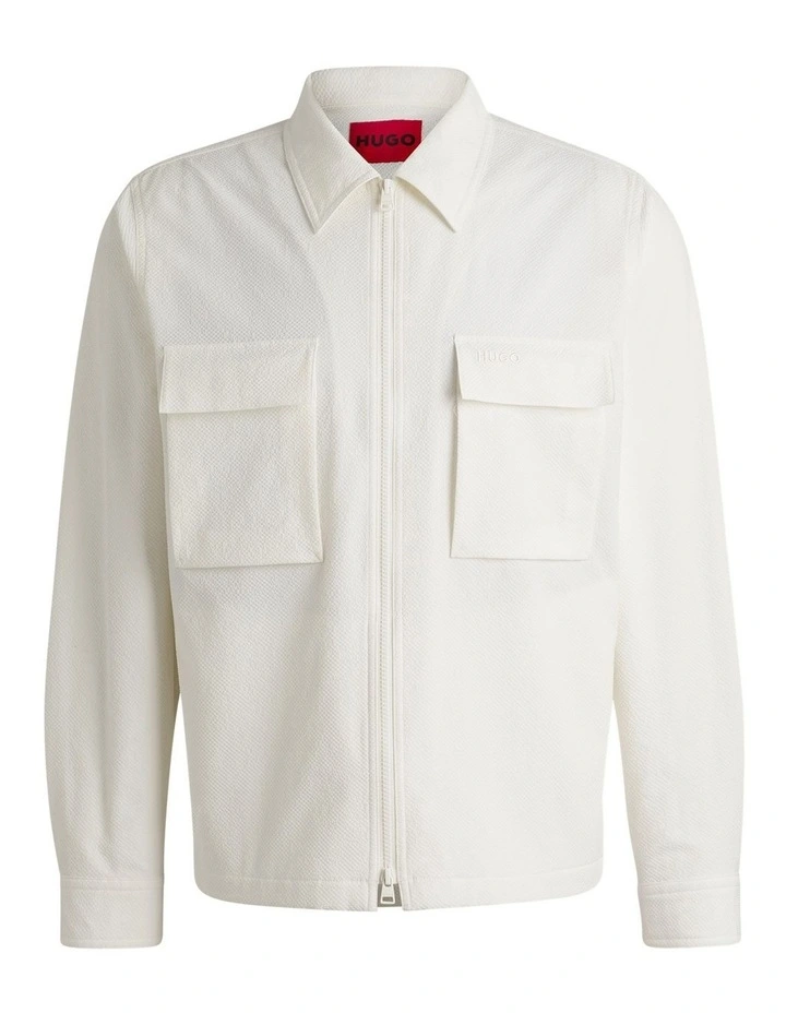 Eselio Seersucker Jacket in Natural image 5