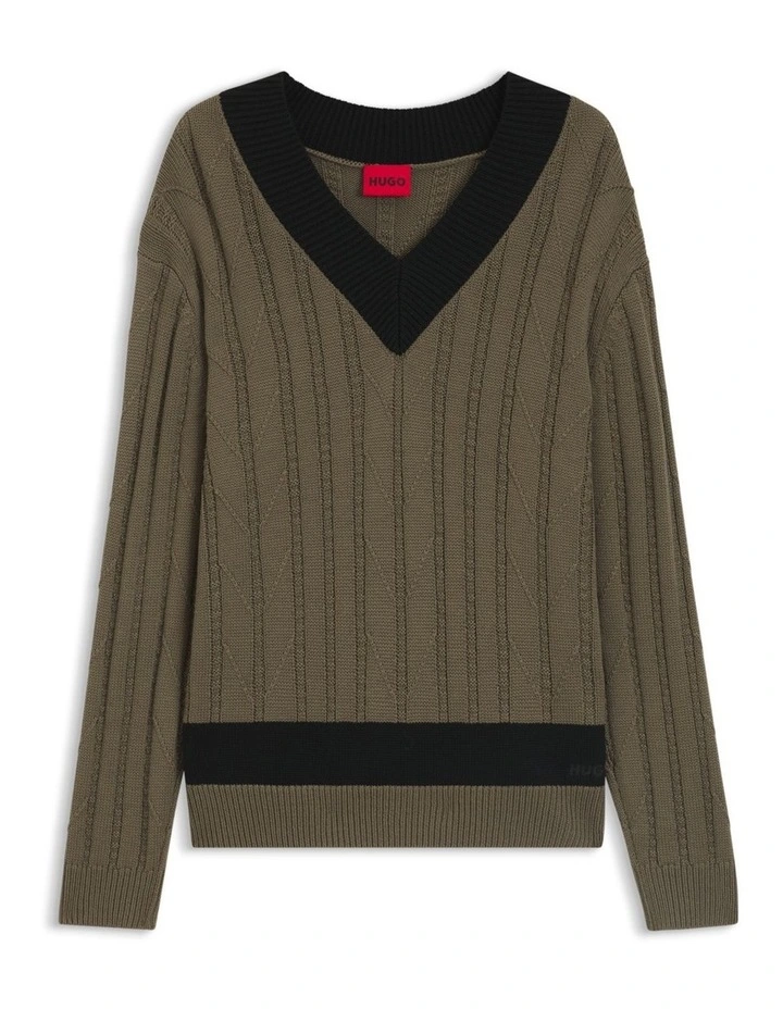 Stiggid Knit T-shirt in Medium Grey image 5