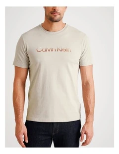 Raised Ombre Embroidery T-shirt in Dove