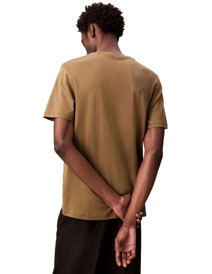 Supima Chest Embroider Crewneck Tee in Capers image 2