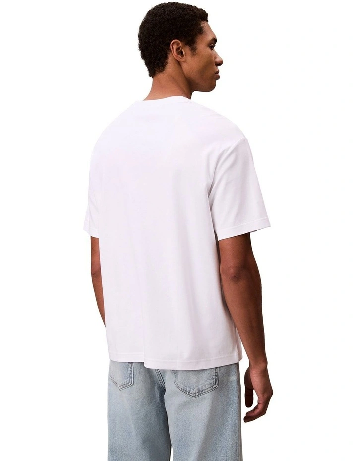 Relaxed Fashion Logo Tee in Bright White image 2