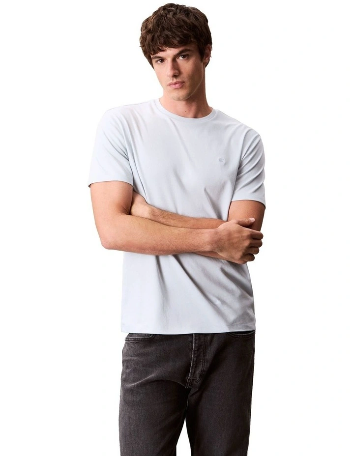 Supima Chest Emb Crewneck Tee in Plein Air image 4
