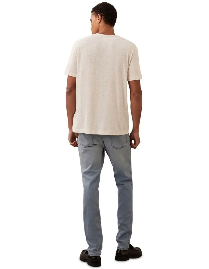 Linen Cotton T-shirt in Tofu image 2