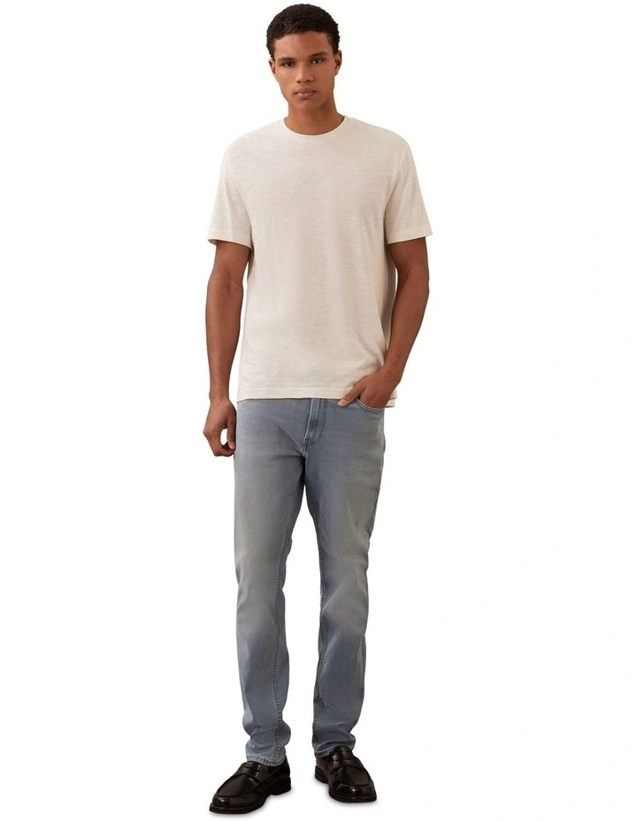 Linen Cotton T-shirt in Tofu image 4