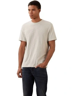 Linen Cotton T-shirt in Smoke