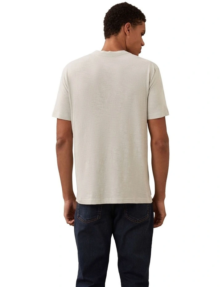 Linen Cotton T-shirt in Smoke image 2