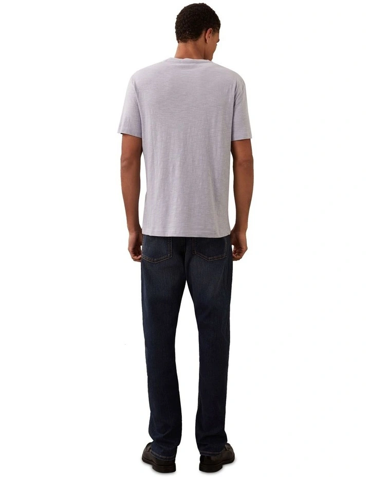 Linen Cotton T-shirt in Zen Blue image 2
