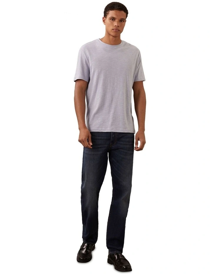 Linen Cotton T-shirt in Zen Blue image 4