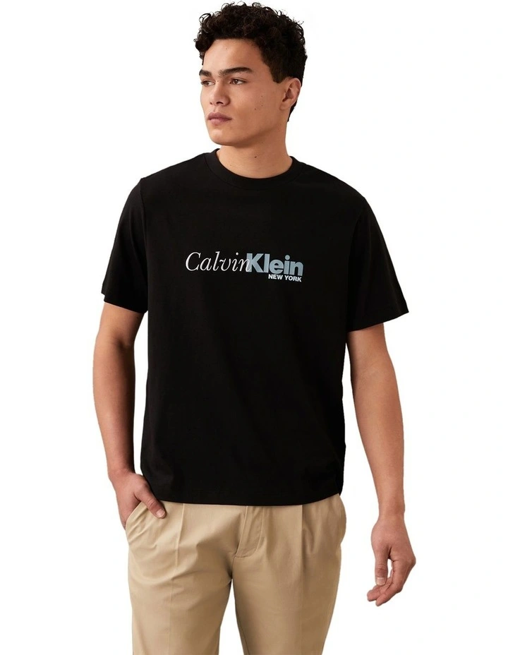 Cursive Graphic Tee in Black image 1