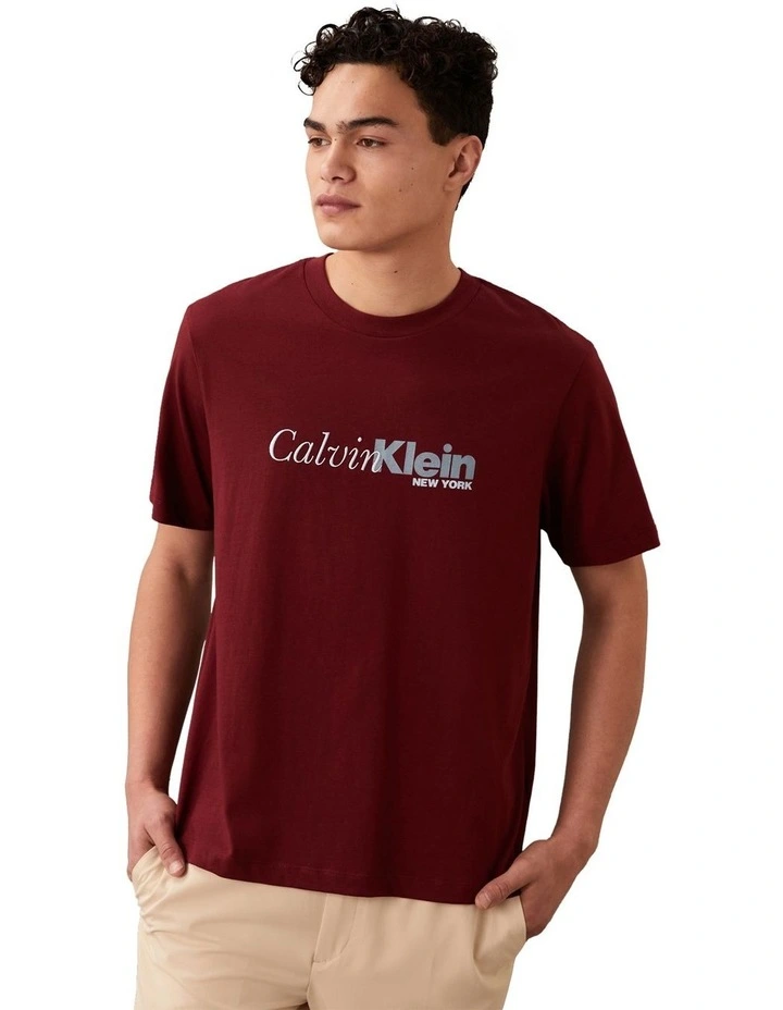 Cursive Graphic Tee in Renaissance Red image 1