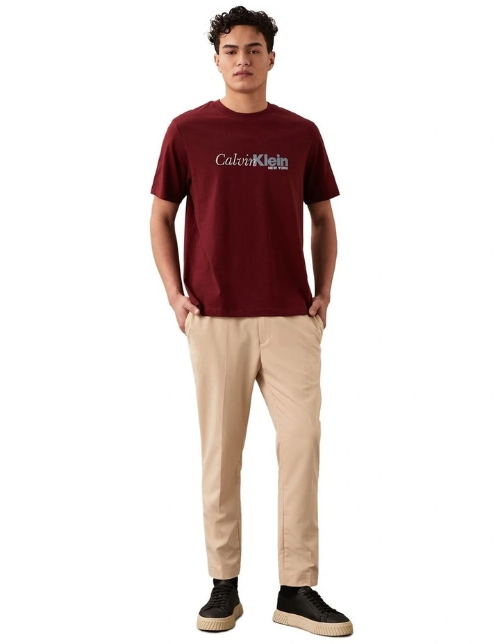 Cursive Graphic Tee in Renaissance Red image 4