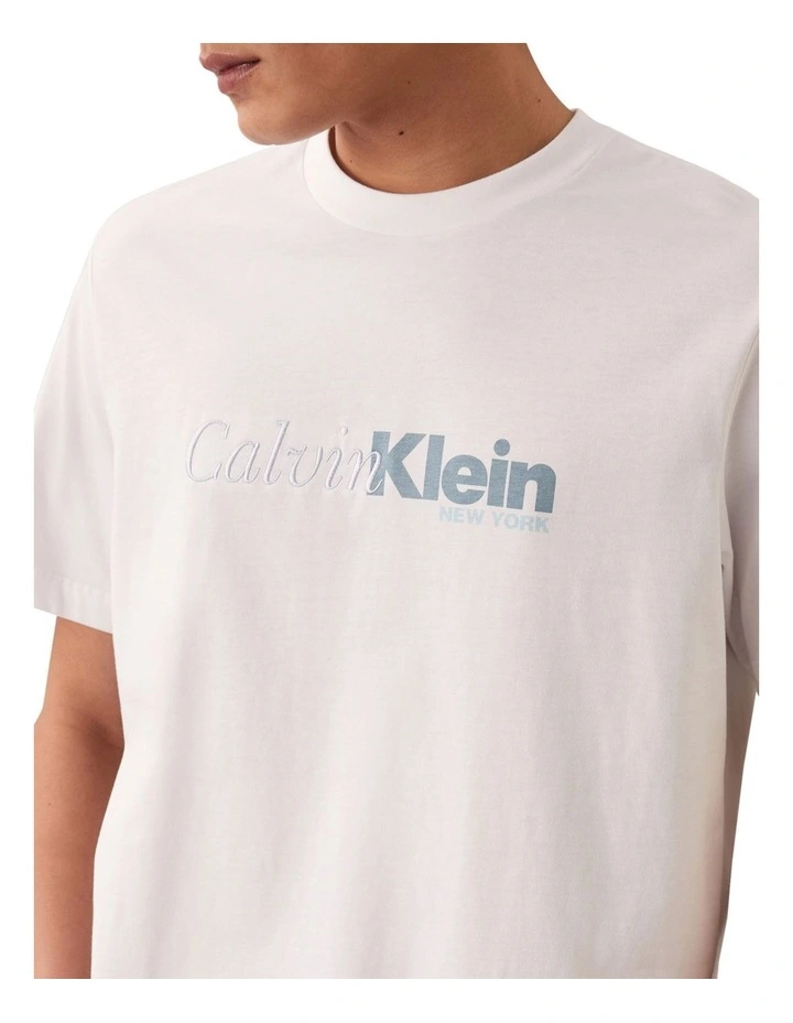 Cursive Graphic Tee in Brilliant White image 3