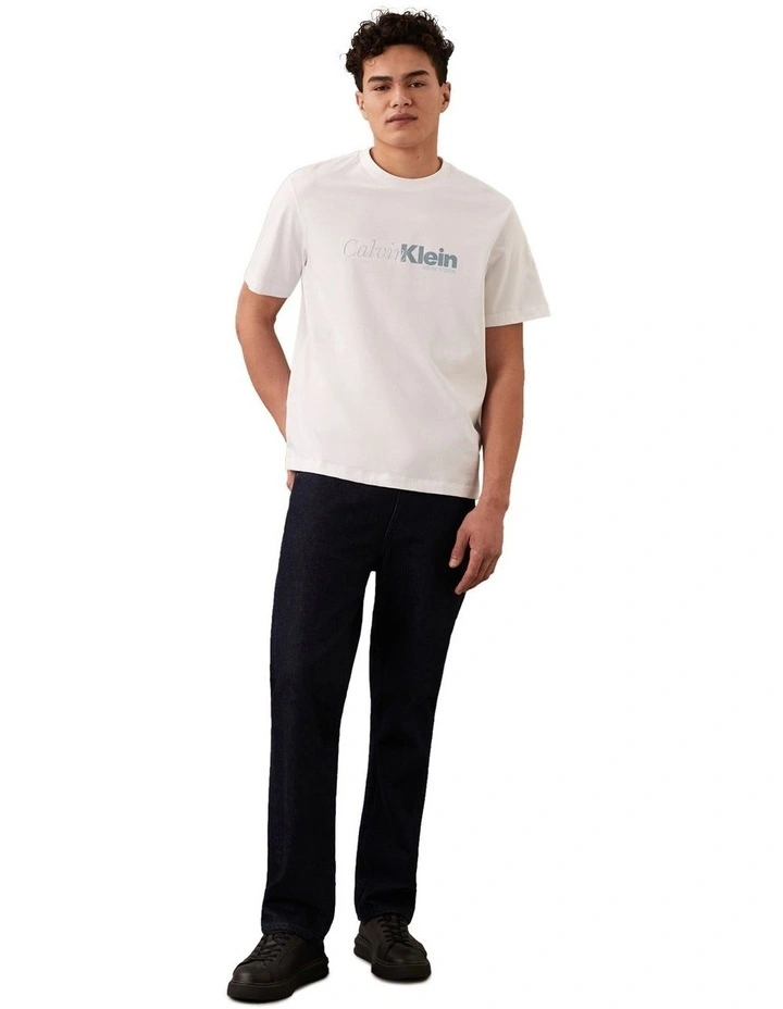 Cursive Graphic Tee in Brilliant White image 4