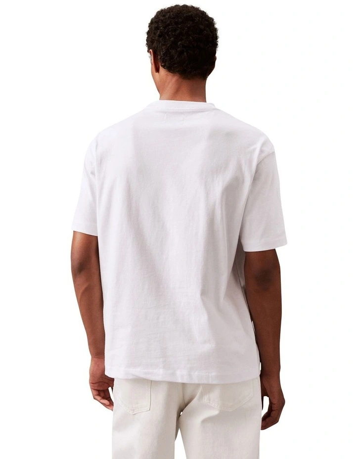 Relaxed Standard Logo Crewnk Tee in Brilliant White image 2