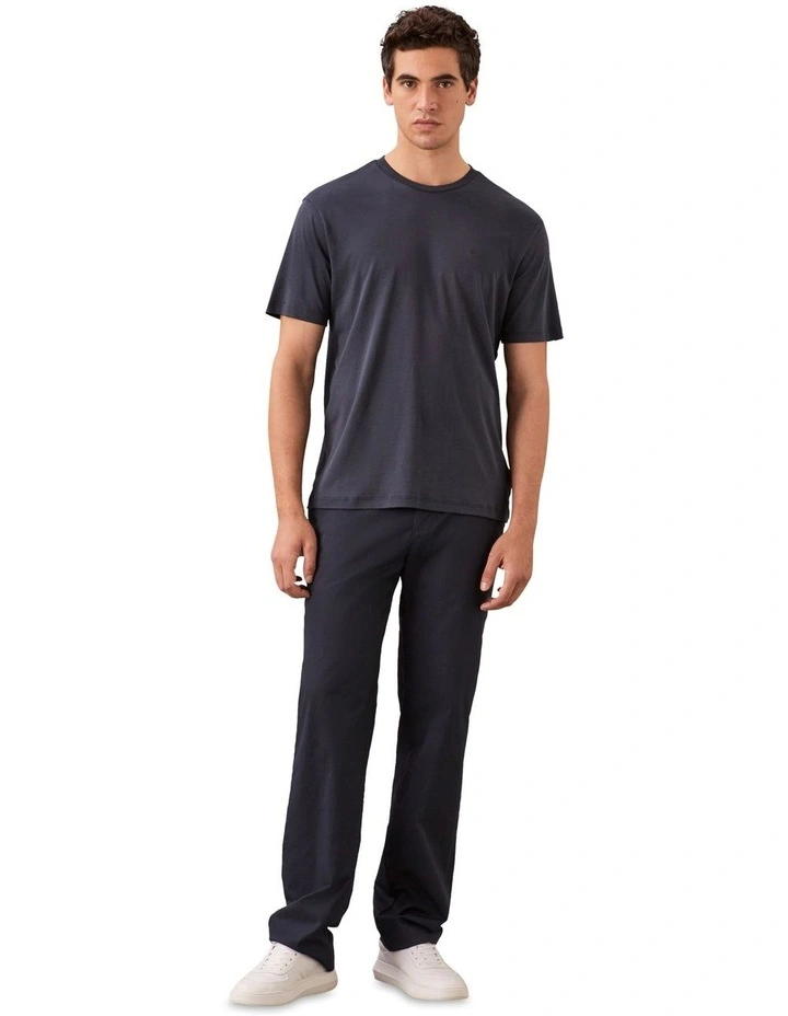Supima Chest Embroidery Crewneck Tee in Ink image 4