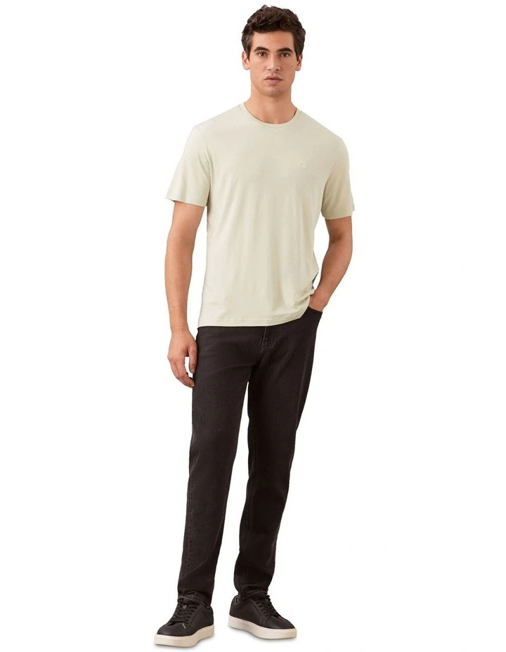 Supima Chest Embroidery Crewneck Tee Tender Greens image 4