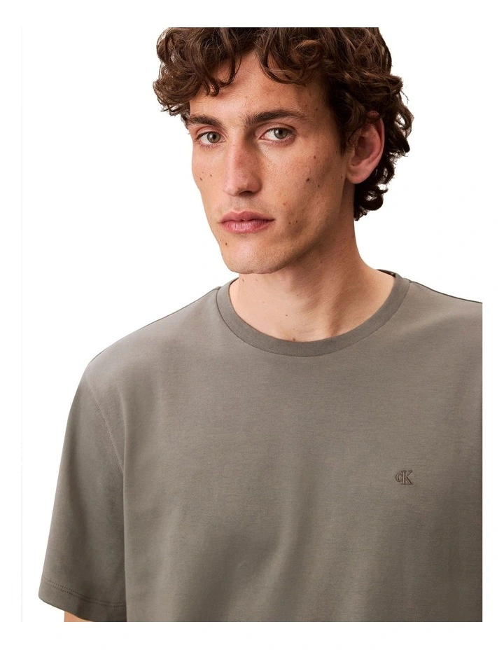 Supima Chest Embroidery Crewneck Tee in Sedona Sage image 4