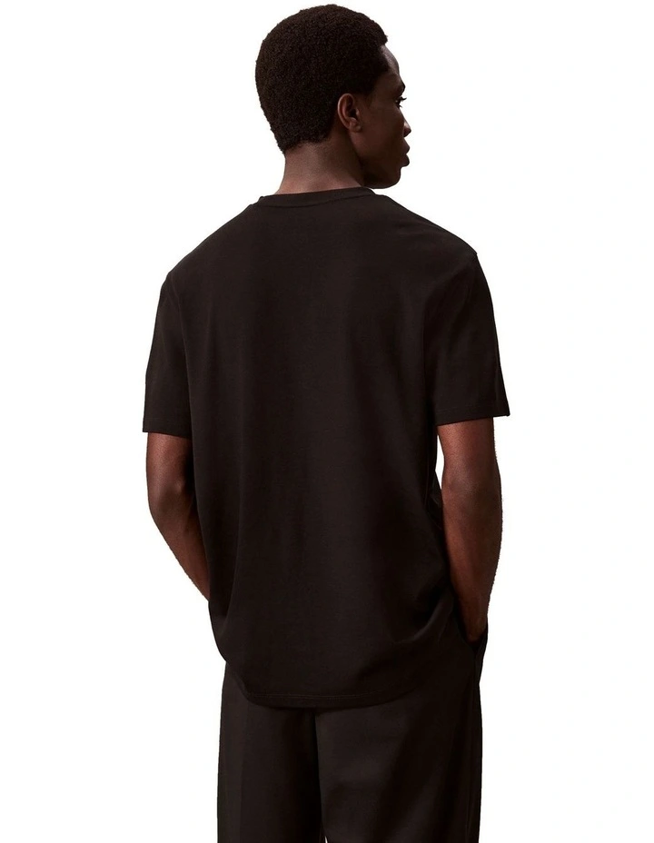 Supima Chest Embroidery Crewneck Tee Black image 2