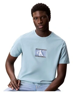 Logo Graphic Tee in Stone Blue