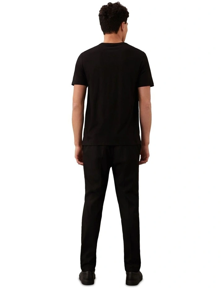 Solid Liquid Crew neck Tee in Black Beauty image 2