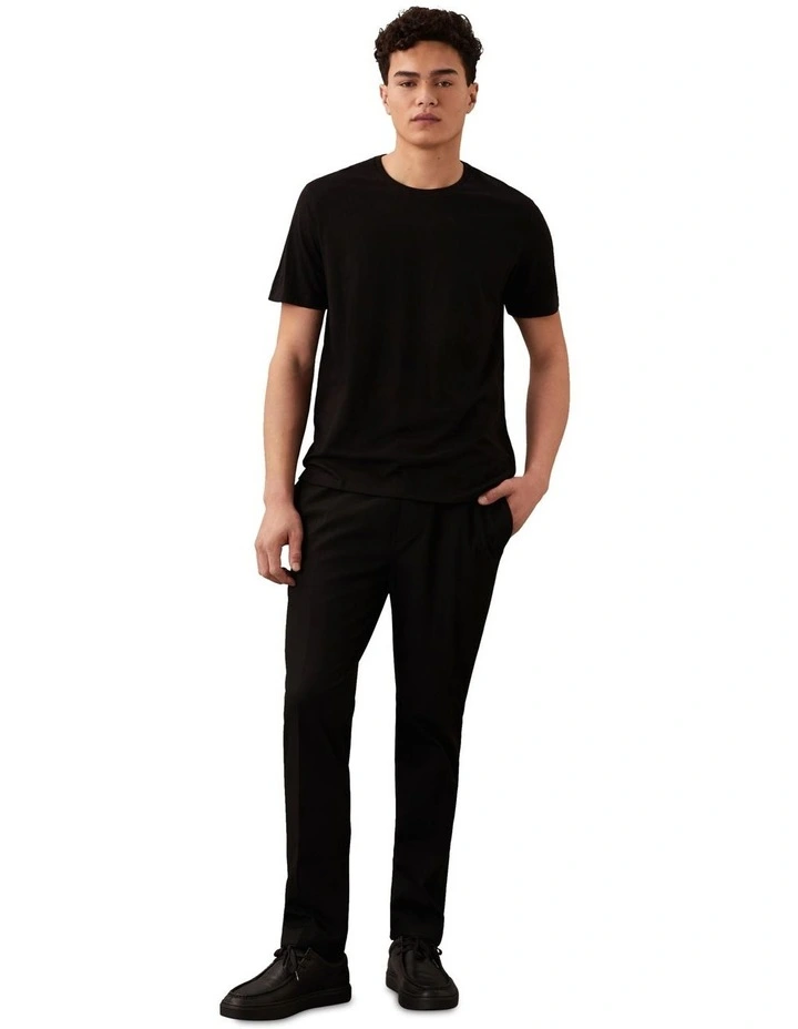 Solid Liquid Crew neck Tee in Black Beauty image 4