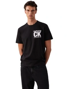 30s Corner Graphic Tee in Black