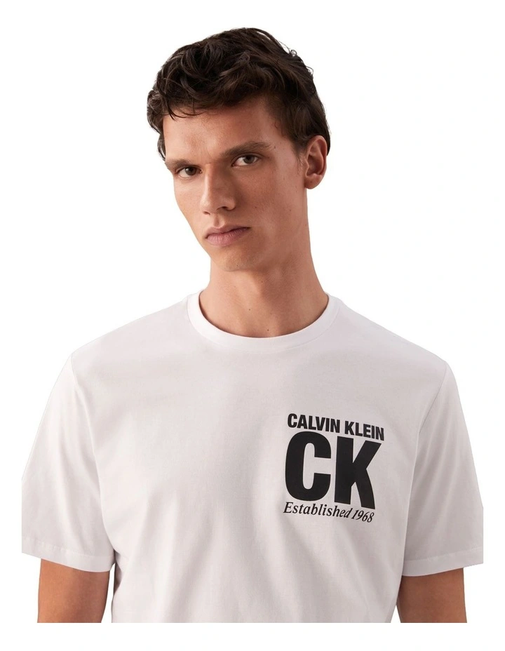 30s Corner Graphic Tee in Brilliant White image 3