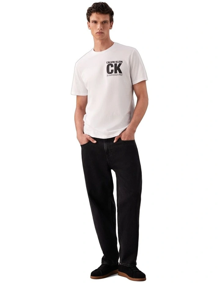 30s Corner Graphic Tee in Brilliant White image 4