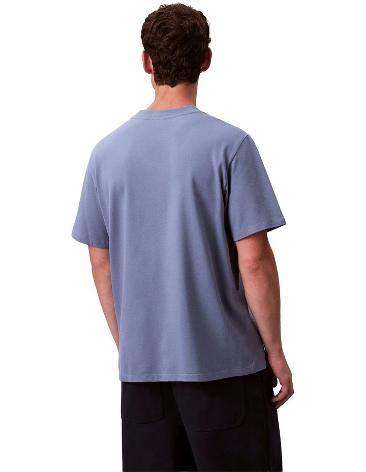 Stretch Cotton Pique Nano Tee in Dusty Sailor Blue image 2