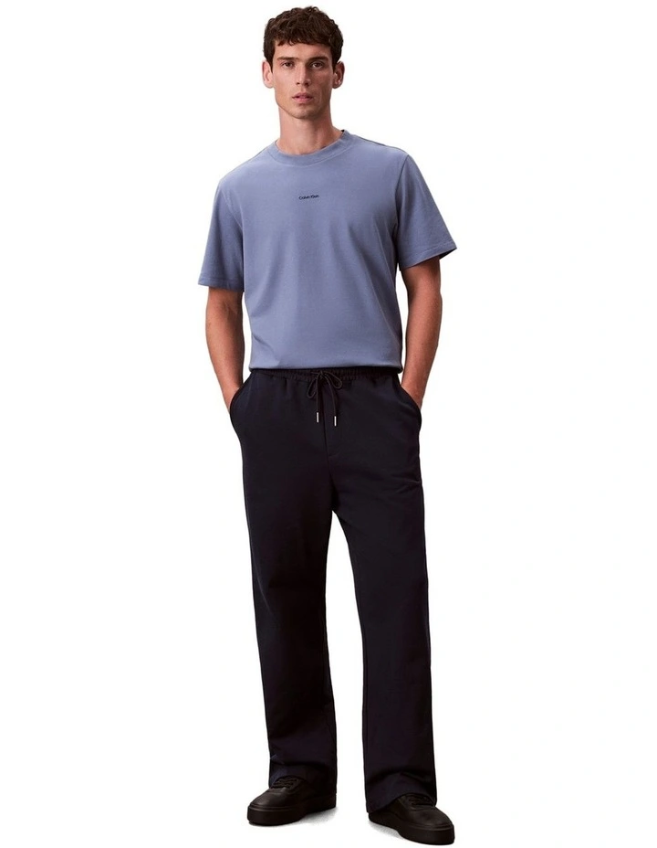 Stretch Cotton Pique Nano Tee in Dusty Sailor Blue image 5