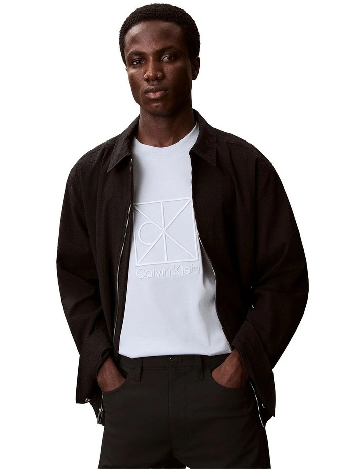 Relaxed Premium Interlock Emblem T-shirt in White image 4