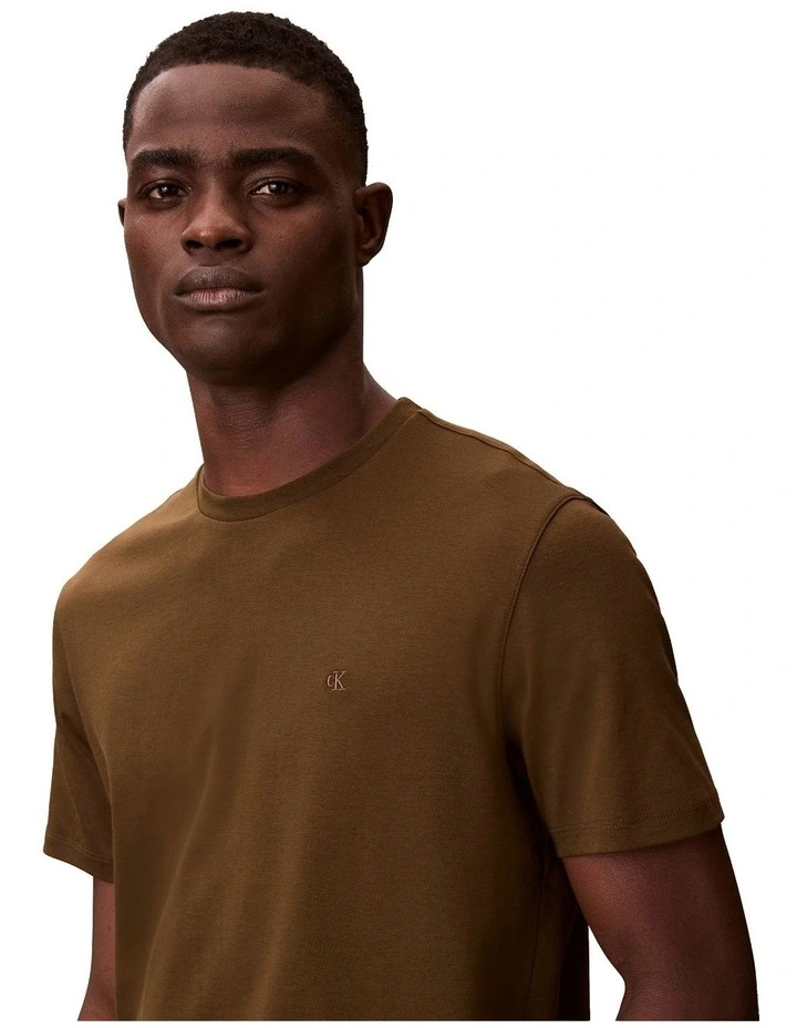 Pima Cotton T-shirt in Crude Green image 3