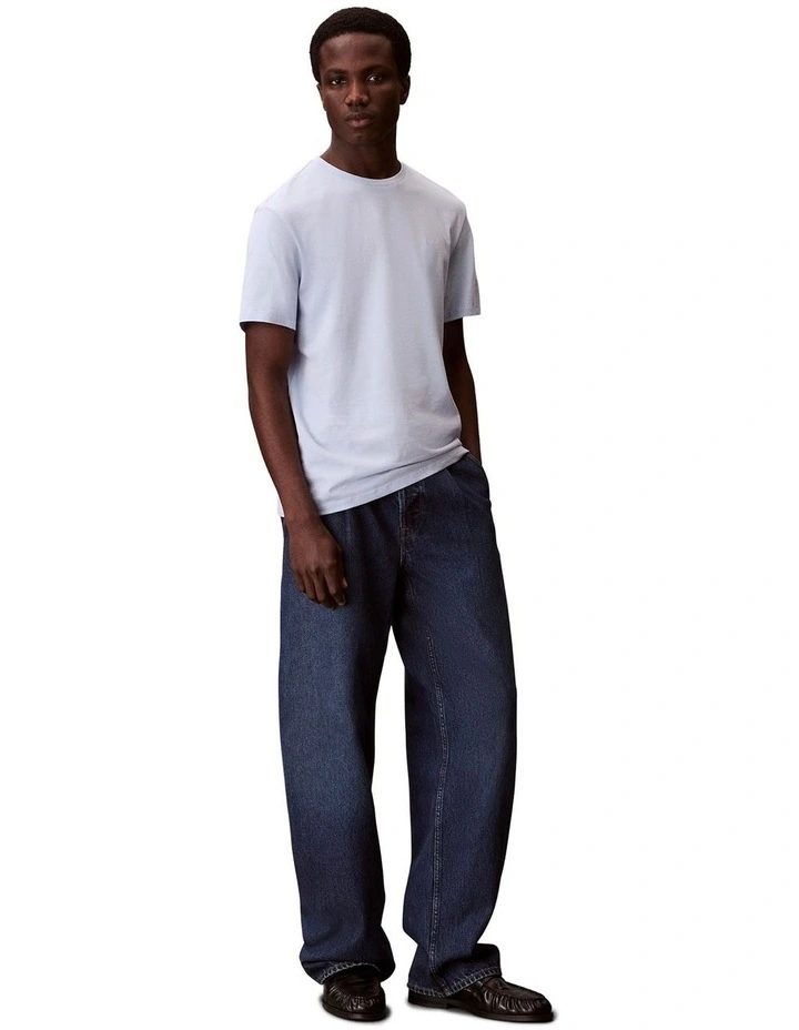 Mercerised Logo Tee Breezy in Blue image 5