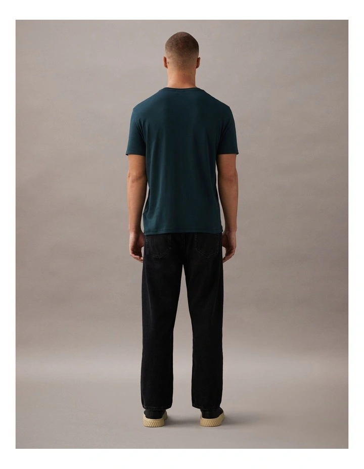 Pima Cotton T-Shirt in Nearly Navy image 2