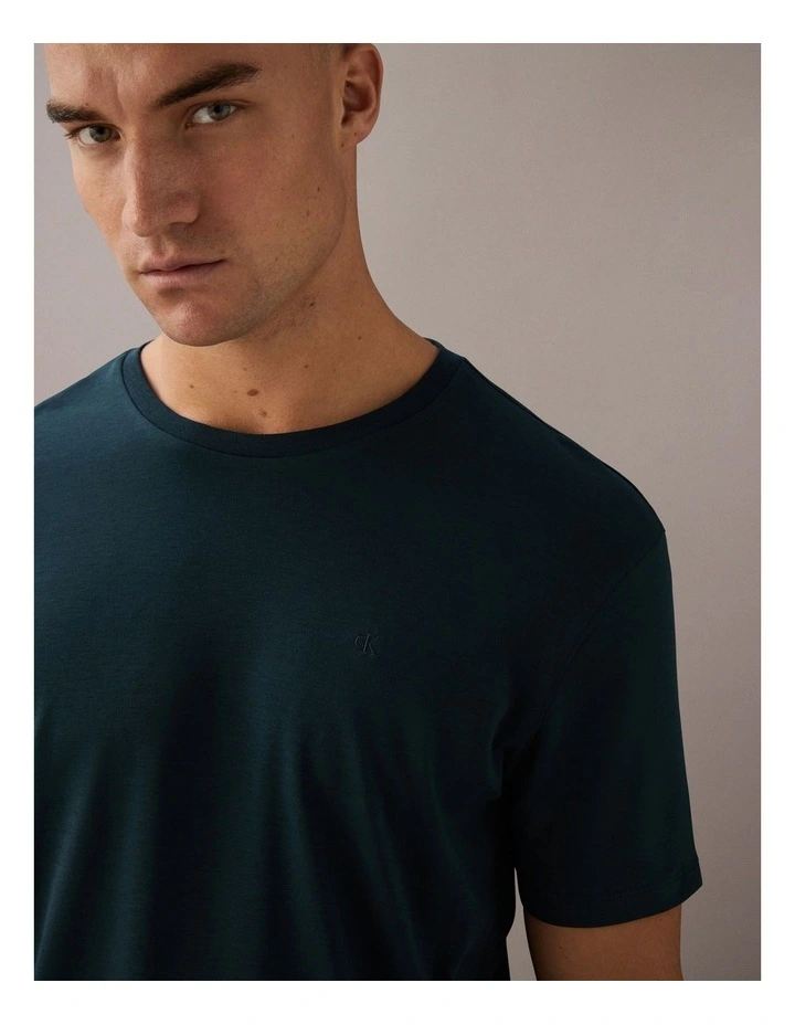 Pima Cotton T-Shirt in Nearly Navy image 3